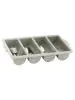 Range-couverts - 4 compartiments - Gris - Plastique - G-Line