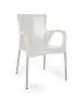 Chaise de terrasse Anny - Empilable - Accoudoir - Blanc - G-Line