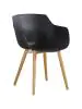 Chaise Alexia - Noir / Bois - Plastique - G-Line