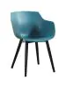 Chaise Alexia - Pétrole / Noir - Plastique - G-Line