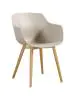 Chaise Alexia - Taupe / Aspect bois - Plastique - G-Line