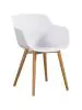 Chaise Alexia - Blanc / Aspect bois - Synthétique - G-Line