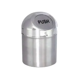 Poubelle - H 19 CM - 0.33 KG - Ø12 CM - acier inoxydable - 1.5 Litre - 966025
