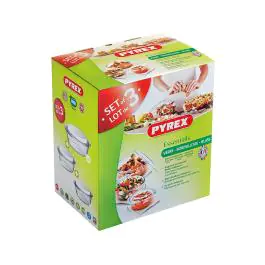 Plat à four - 2 Pièces - 1 / 1.5 / 2.5 Litre - Pyrex - Essentials - 527769