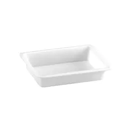 Poubelle de repos - H 6,5 x 30 x 21 CM - 0,21 KG - Polypropylène - Blanc - 2 litres - - -40°C / +75°C - Denox - 600010