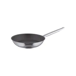 Poêle Lyonnaise - H 4,6 CM - 0,99 KG - Ø24 CM - Inox - Pujadas - 720753
