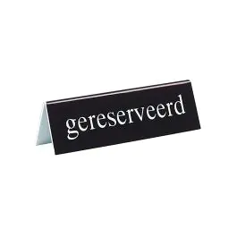 Chevalet de table - H 4 x 13 x 3,5 CM - 0,1 KG - polystyrène - Noir - 880020