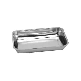 Plateau à viande - H 7,5 x 36 x 22 CM - 0,75 KG - acier inoxydable 18/08 - 885028