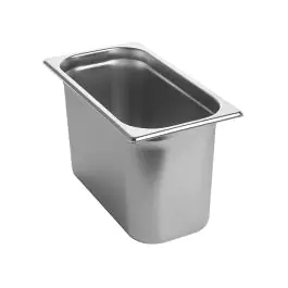Bac gastronorme - 1/3 GN - 7,2 Litre - H 20 x 32,5 x 17,6 CM - Inox - Caterchef - 953131
