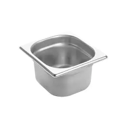 Bac gastronorme - GN 1/6 - 1,5 Litre - H 10 x 17,6 x 16,2 CM - Inox - Caterchef - 953163
