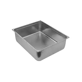 Bac gastronorme - 2/1 GN - 18 Litres - H 6,5 x 65 x 53 CM - Inox - Caterchef - 953214