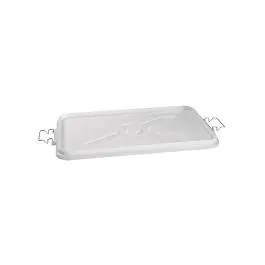 Bac gerbable à couvercle - 62,5 x 37 CM - 1 KG - Polyéthylène - Blanc - Standard - 956113