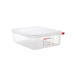 Boîte alimentaire - 1/2 GN - 6,5 Litre - H 10 x 32,5 x 26,5 CM - Polypropylène - Transparent - -40°C / +95°C - Hermétique Verrouillable - Araven - 962323