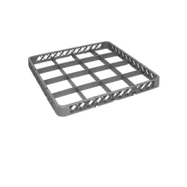 Panier lave-vaisselle rebord supérieur - 16 compartiments - H 4,5 x 50 x 50 CM - Vogue - F616