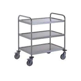 Chariot de service - 3 niveaux - inox - Tournus - GL886