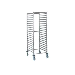Regaalwagen - 20 x 2/1 GN - H 165 x 66 x 77,5 CM - Inox - Tournus - CG188