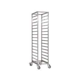 Chariot à étagères - 60x40 CM - 18 étages - H 180 x 65 x 46 CM - Inox - Gastro M - DS459