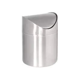 Poubelle de table - Noir - Ø 12 x H 16,8 CM - acier inoxydable - Olympia - CC463