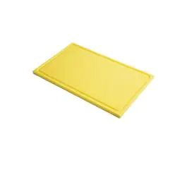 Planche à découper - HDPE - Canal jus - Jaune - H 1,5 x 32,5 x 53 CM - Polyéthylène haute densité - Gastro M - GN333