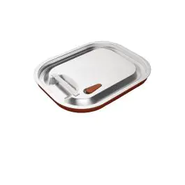 Couvercle bac gastronorme - Silicone - 1/2 GN - H 2 x 32,5 x 26,5 CM - Inox/Silicone - Vogue - CP269