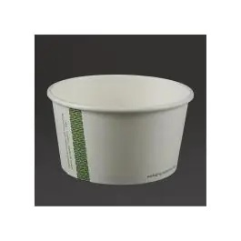 Conteneurs jetables - 0,35 Litre - 500 pièces - Ø 11,5 x H 6,2 CM - Carton/Pla - Vegware - GF046