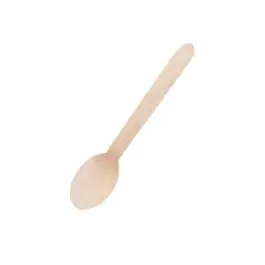 Cuillères à dessert - Biodégradables - 100 pièces - 16,6 CM - Bois de Bouleau - Fiesta Green - CD904