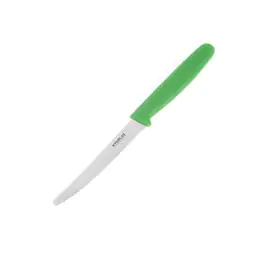 Couteau à tomates - Vert - H 1,5 x 1,8 x 20,5 CM - Inox - Hygiplas - CF898
