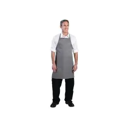 Tablier Halter - Ajustable - Unisexe - Taille Unique - Gris - 61 x 86 CM - Polyester/Coton - Chef Works - B192
