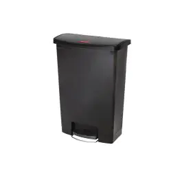 Poubelle à pédale - 90 Litre - Noir - H 82,6 x 57 x 35,3 CM - Résine polyéthylène - Rubbermaid - GL040