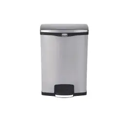 Poubelle à pédale - 90 Litres - H 80,85 x 41,25 x 69 CM - Inox - Rubbermaid - GE939