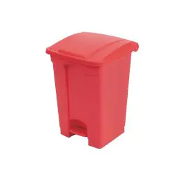 Poubelle - 45 Litres - Rouge - H 60 x 40,5 x 39,5 CM - Polypropylène - Jantex - DC708