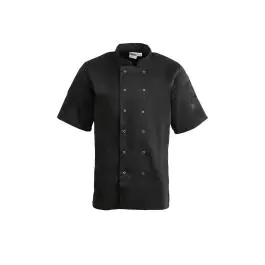 Veste de Chef - Unisexe - Noir - Polyester/Coton - Vêtements de Chef Blancs - A439