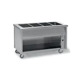 Bain-marie - Electrique - 6 x GN 1/1 - Meuble bas ouvert - Diamant - BT23