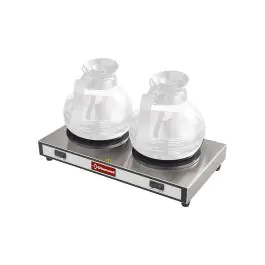 Plaque chauffante cafetière - 2 verseuses - acier inoxydable - Diamant - PCH-2/W