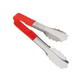 Pince à servir - 0,068 KG - 15 CM - acier inoxydable - Rouge - +0°C / +82°C - 721902