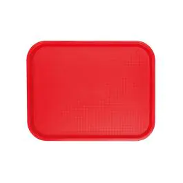 Plateau - H 2 x 35 x 27 CM - 0,28 KG - Polypropylène - Rouge - Caterchef - 430152