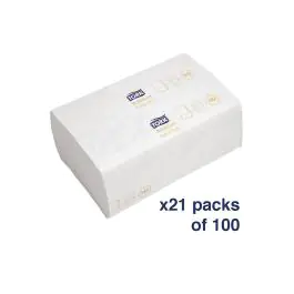 Serviettes en papier - 2100 pièces - 21,2 CM - Tork - FA705