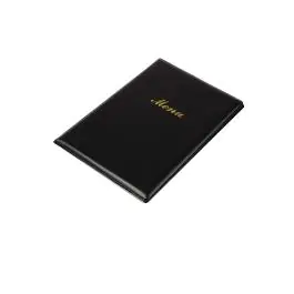 Chemise menu - A5 - Noir - H 23,1 x 16 x 1,1 CM - PVC - Olympia - E219
