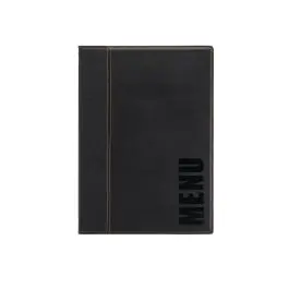Chemise menu - A4 - Noir - H 33,7 x 24,5 x 0,5 CM - Similicuir - Securit - H713
