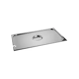 Couvercle Gastronorm - 1/1 GN - 53 x 32,5 CM - acier inoxydable - Avec logement pour cuillère - Caterchef - 953115