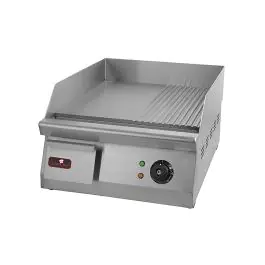 Plaque de cuisson - H 27 x 40 x 54,5 CM - 27,5 KG - 220-240 V - 3000 W - Inox - Lisse/Striée - +50°C / +300°C - Caterchef - 688515