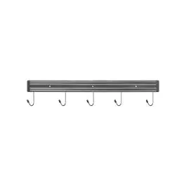 Aimant pour couteaux - 5 crochets - Noir - Polypropylène - L 44,5 cm - G-Line