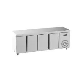 Etabli réfrigéré - 4 portes - 461 litres - inox - 230V - H 85 x L 224 x P 70 CM - G-Line