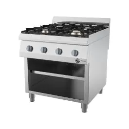 Table de cuisson - Gaz - 4 brûleurs - inox - L 80 CM - Ligne G700