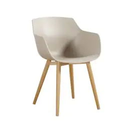 Chaise Alexia - Taupe / Aspect bois - Plastique - G-Line
