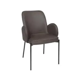 Chaise - Jans - Microfibre - Anthracite - Ligne G