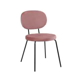 Fauteuil Rondo - Rose - Velours - Ligne G