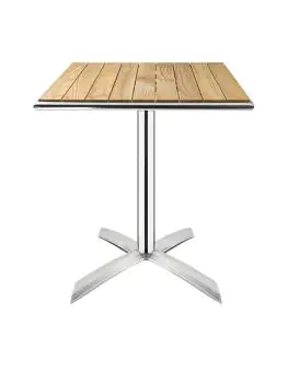 Table pliante - H 73 x 60 x 60 CM - Frêne/Aluminium - Bolero - GK991