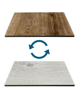 Plateau de table - Timber White &amp; Oak Rustical - HPL - L 120 x P 70 CM - G-Line
