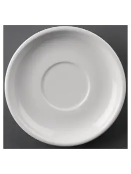 Tasse à café soucoupe - 24 pièces - Ø 14,5 x H 2,2 CM - Porcelaine - Olympia - CC202